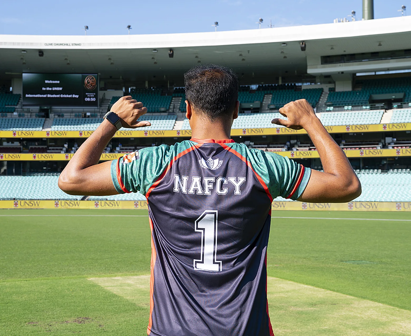 Nehal Nafcy at the Sydney Cricket Ground